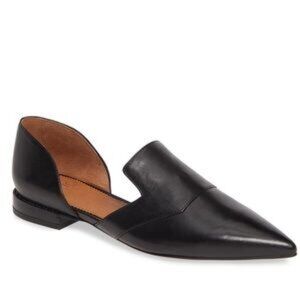 BLACK LEATHER D'ORSAY FLATS | FRANCO SARTO [never worn]